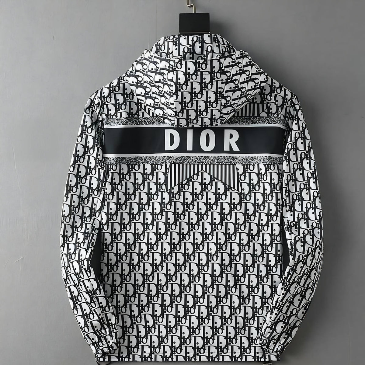 CD fullprint zip-up sweater